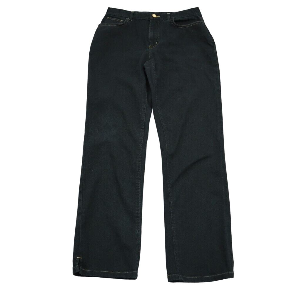 Ralph Lauren Jeans Co Pants Womens 4 Black High Rise Flat Front Pockets Jeans